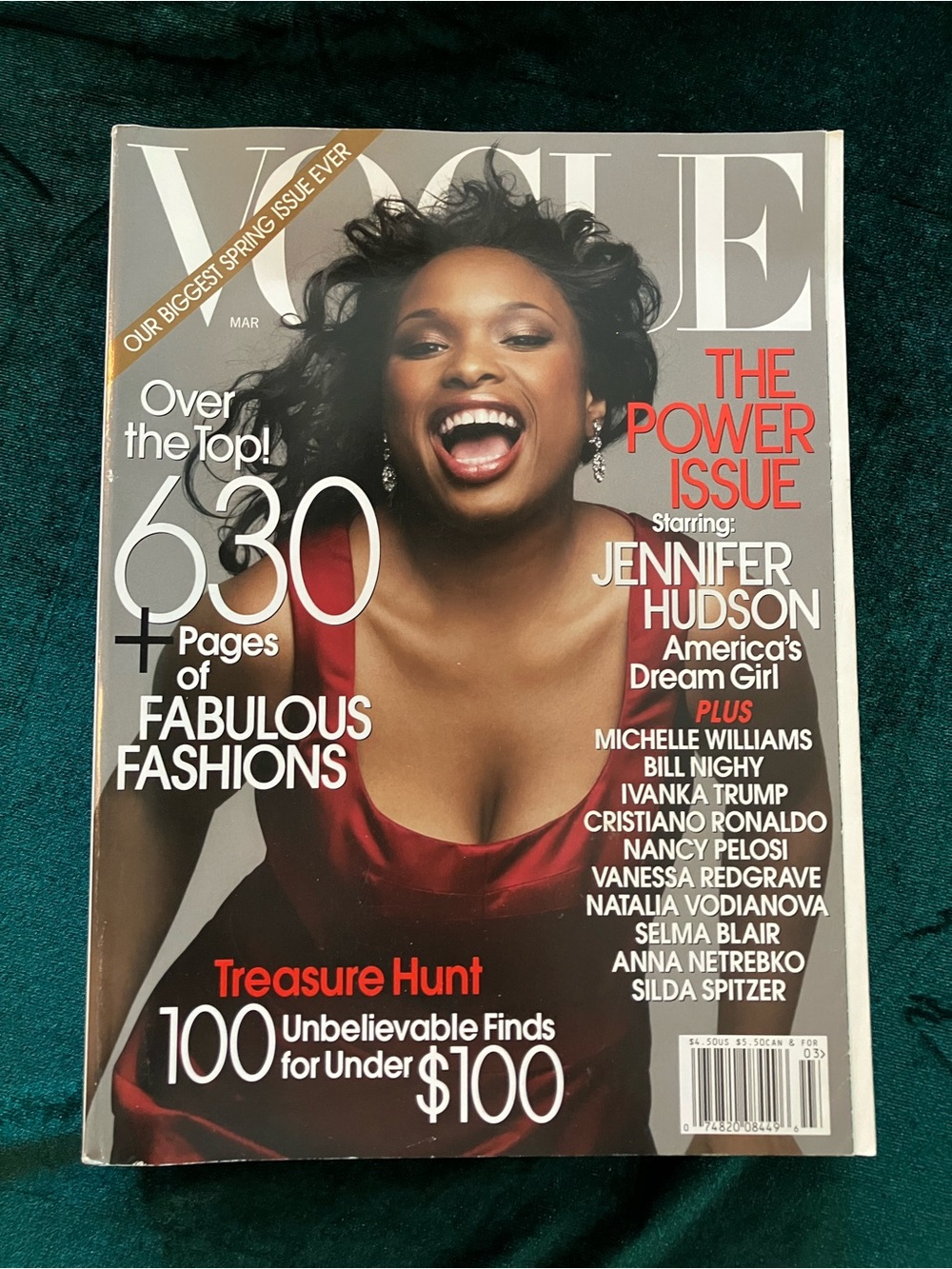 Vintage Vogue Magazine March 2007 Jennifer Hudson Cover